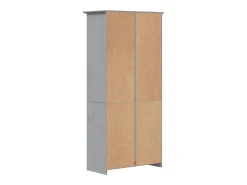 Biblioteca* Estante BODO 5 prateleiras 82x40x173 cm pinho maciço PT632441 Cinzento