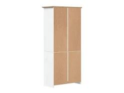 Biblioteca| Estante BODO 5 prateleiras 82x40x173 cm pinho maciço PT726308 Castanho