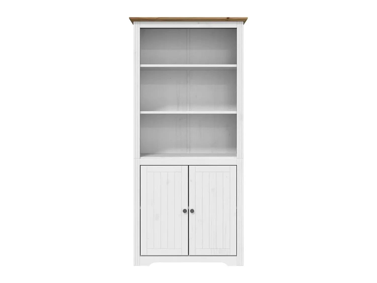 Best Estante BODO 82x40x173 cm madeira pinho maciça branco/ PT652511 Castanho