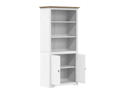 Best Estante BODO 82x40x173 cm madeira pinho maciça branco/ PT652511 Castanho