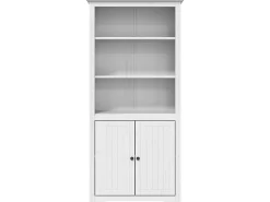 Biblioteca* Estante BODO 82x40x173 cm madeira de pinho maciça PT464202 Branco