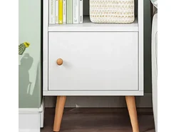 Prateleira| ESTANTE BRANCA PARA LIVROS PRATELEIRAS ALTAS ESCANDINAVA COLUNA ARMÁRIO Branco