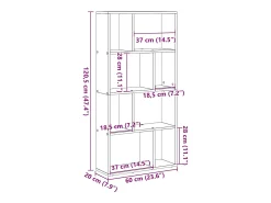 Biblioteca|vidaxl Estante Branca 60x20x120,5 cm Madeira Engenheirada Branco