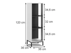 Prateleira*Vicco Estante 36x36x120 eliza Branco