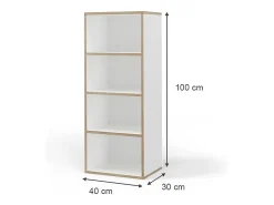 Prateleira*Vicco Estante 40x30x100 tetrix Branco