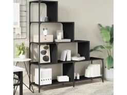 Discount Estante c/ 4 degraus 139x33,5x149 cm derivados madeira PT824202 Preto
