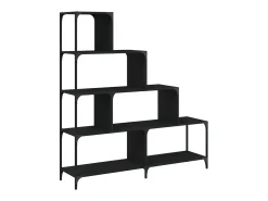 Discount Estante c/ 4 degraus 139x33,5x149 cm derivados madeira PT824202 Preto