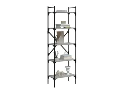 Discount Estante c/ 5 prateleiras derivados de madeira sonoma PT890715 Cinzento