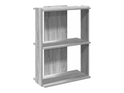 Biblioteca|vidaxl Estante c/ 3 prateleiras derivados de madeira sonoma Cinzento