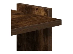Best vidaxl Estante c/ 3 prateleiras derivados de madeira carvalho fumado Castanho