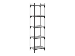 Outlet Estante c/ 5 prateleiras derivados de madeira sonoma PT415622 Cinzento