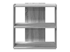 vidaxl Estante c/ 3 prateleiras derivados de madeira cinzento sonoma^ Biblioteca