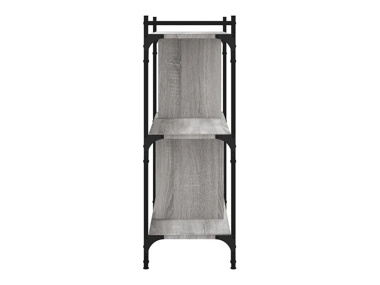 Vitrina*vidaxl Estante c/ 3 prateleiras derivados de madeira sonoma Cinzento