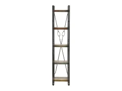 Biblioteca| Estante c/ 5 prateleiras 40x30x180 cm madeira recuperada maciça PT668602 Multicor