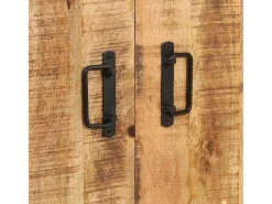Vitrina|vidaxl Estante c/ 4 prateleiras 80x30x180 cm madeira mangueira áspera Castanho
