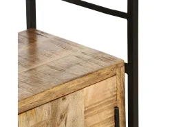 Vitrina|vidaxl Estante c/ 4 prateleiras 80x30x180 cm madeira mangueira áspera Castanho