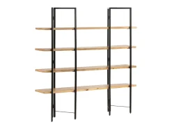 Vitrina*vidaxl Estante c/ 4 prateleiras 160x35x160 cm madeira mangueira maciça Castanho