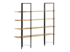 Vitrina*vidaxl Estante c/ 4 prateleiras 160x35x160 cm madeira mangueira maciça Castanho
