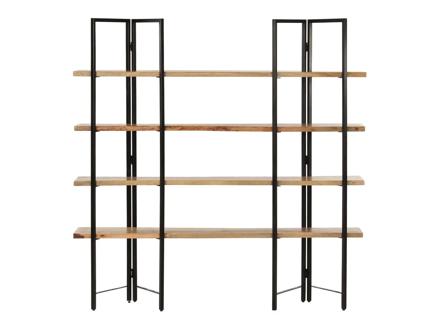 Vitrina*vidaxl Estante c/ 4 prateleiras 160x35x160 cm madeira mangueira maciça Castanho