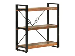 Best vidaxl Estante c/ 3 prateleiras 77x30x80cm madeira recup. maciça/ferro Multicor