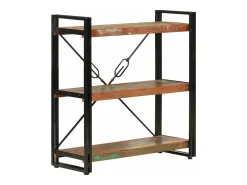 Best vidaxl Estante c/ 3 prateleiras 77x30x80cm madeira recup. maciça/ferro Multicor