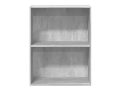 Biblioteca*vidaxl Estante c 2 prateleiras 60x30x76,5cm contrap. cimento Cinzento