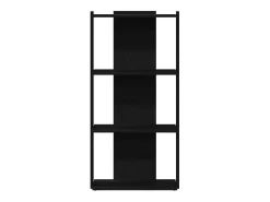 Biblioteca|vidaxl Estante c/ 3 prateleiras 60x30x120cm derivados de madeira Preto