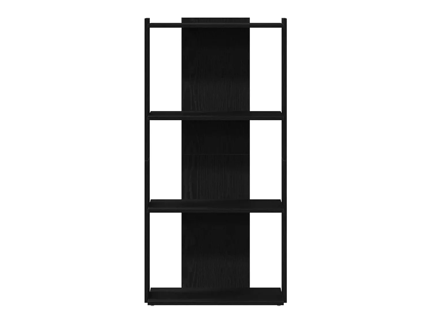 Biblioteca|vidaxl Estante c/ 3 prateleiras 60x30x120cm derivados de madeira Preto