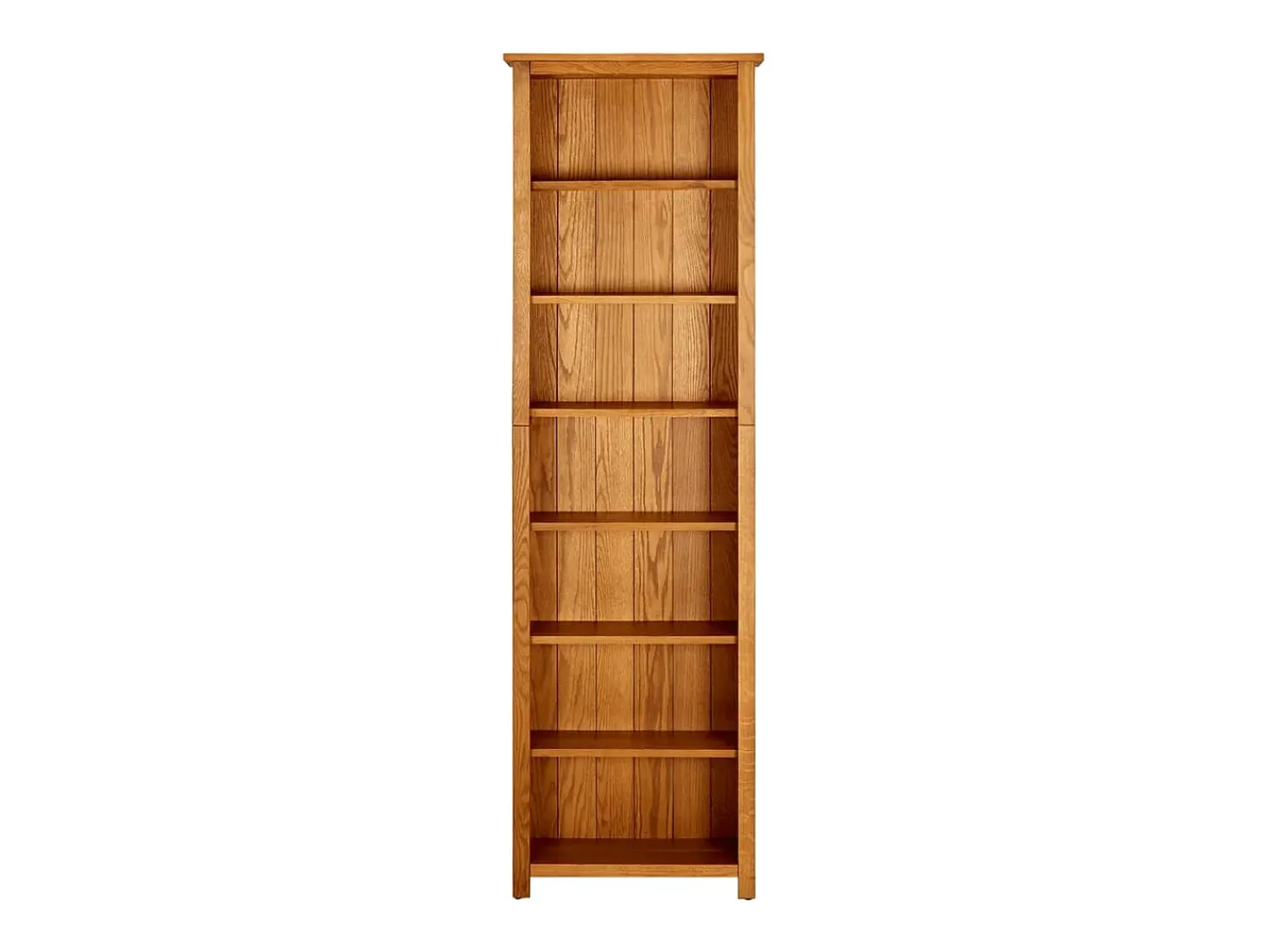 Biblioteca* Estante c/ 7 prateleiras 60x22x200 cm madeira carvalho maciça PT550257 Castanho
