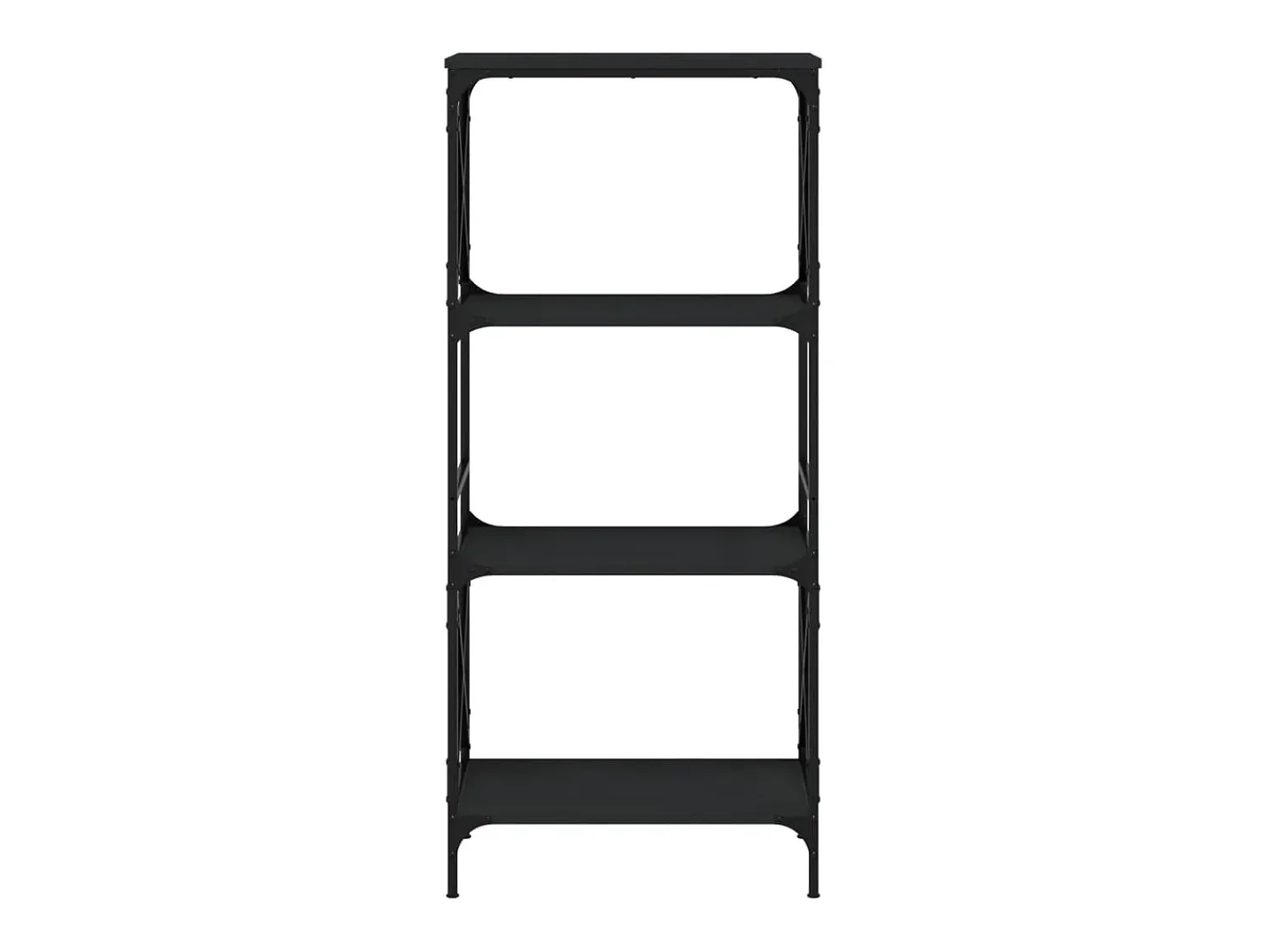 Biblioteca| Estante c/ 4 prateleiras 59x35x132 cm derivados madeira PT485376 Preto