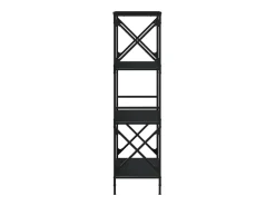 Biblioteca| Estante c/ 4 prateleiras 59x35x132 cm derivados madeira PT485376 Preto