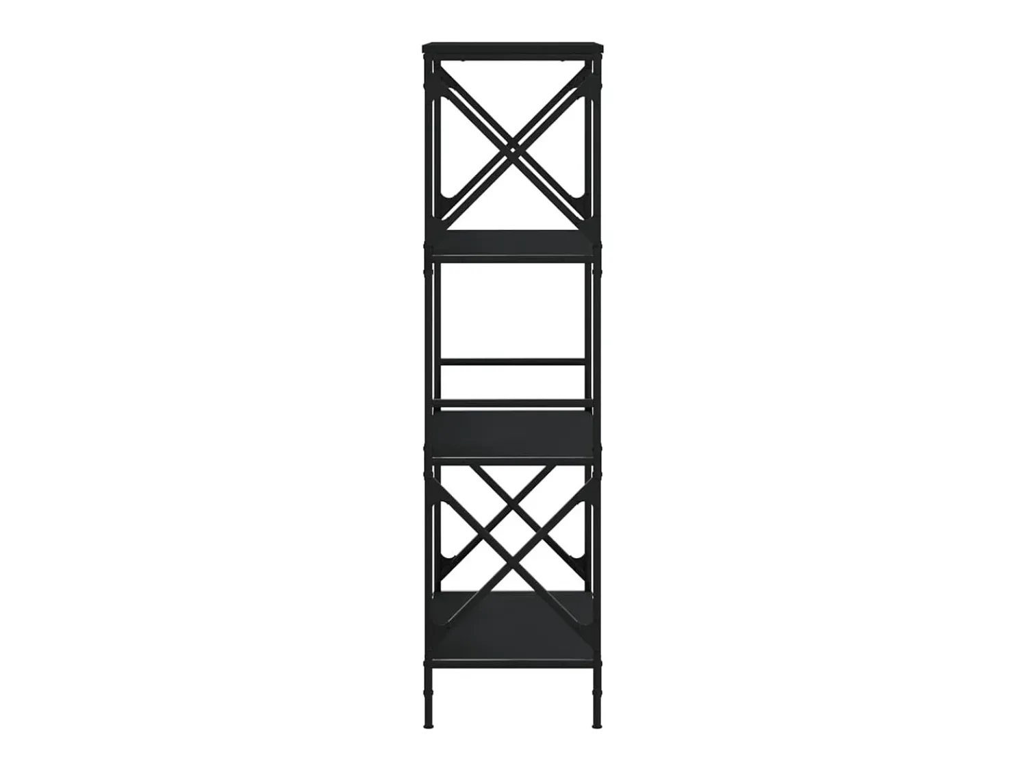 Biblioteca| Estante c/ 4 prateleiras 59x35x132 cm derivados madeira PT485376 Preto