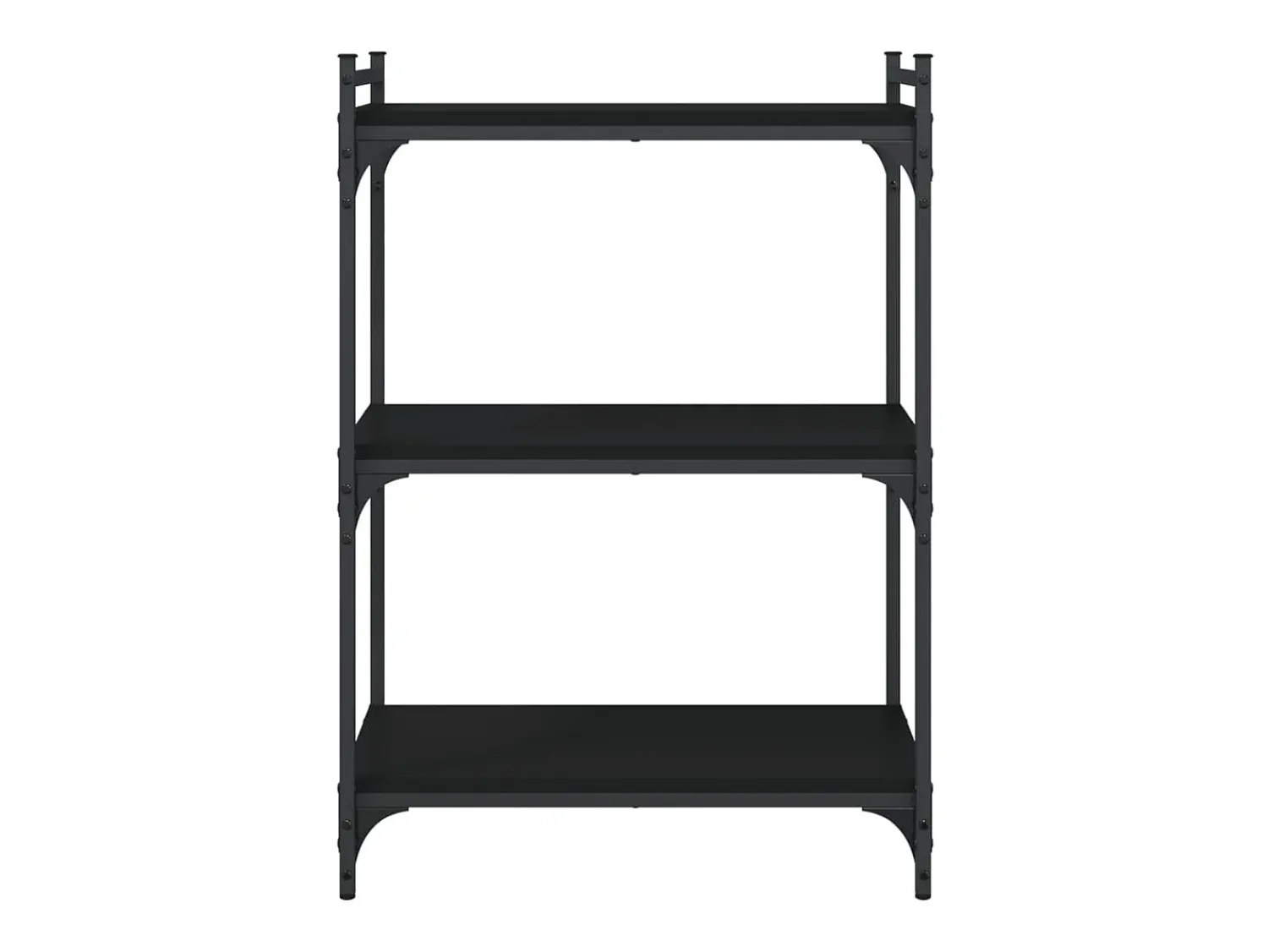 Biblioteca| Estante c/ 3 prateleiras 60x30x86 cm derivados de madeira PT180723 Preto