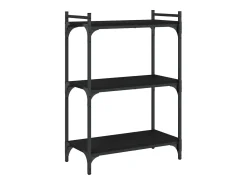 Biblioteca| Estante c/ 3 prateleiras 60x30x86 cm derivados de madeira PT180723 Preto