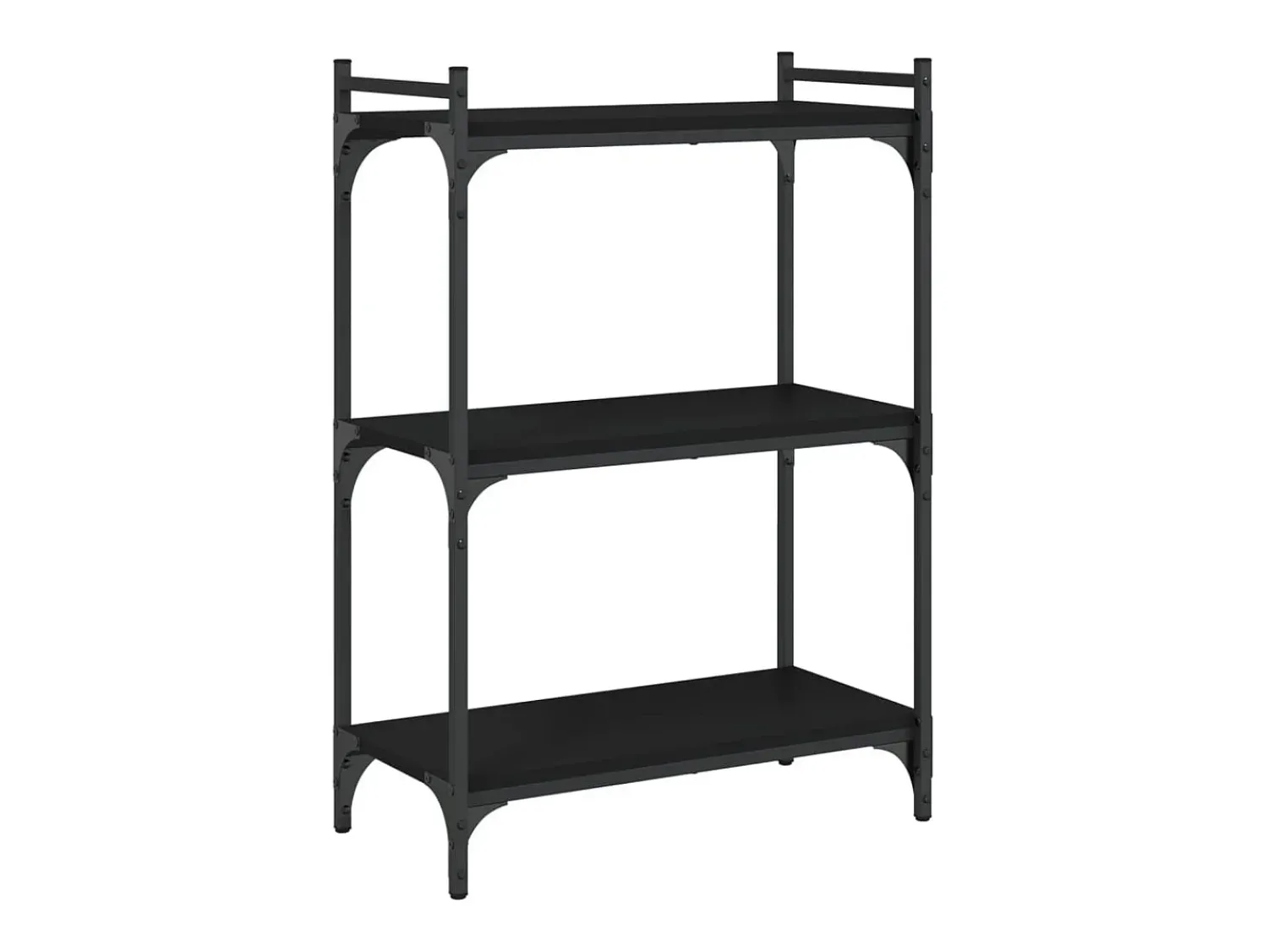 Biblioteca| Estante c/ 3 prateleiras 60x30x86 cm derivados de madeira PT180723 Preto