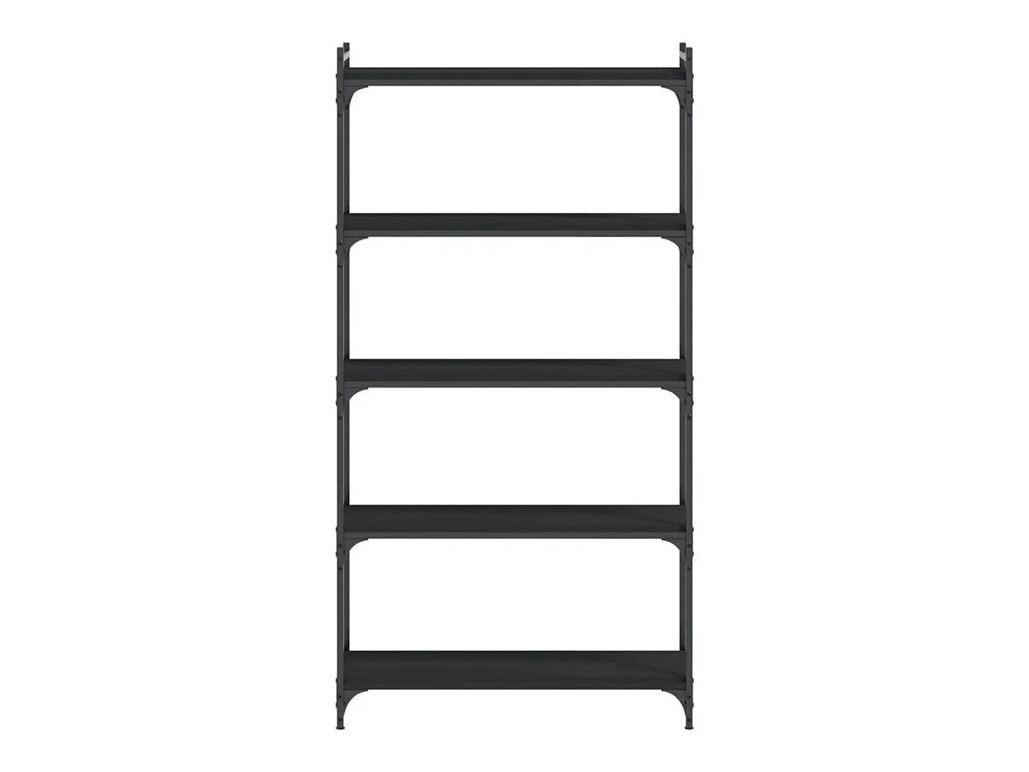 Biblioteca* Estante c/ 5 prateleiras 80x30x154cm derivados de madeira PT443435 Preto