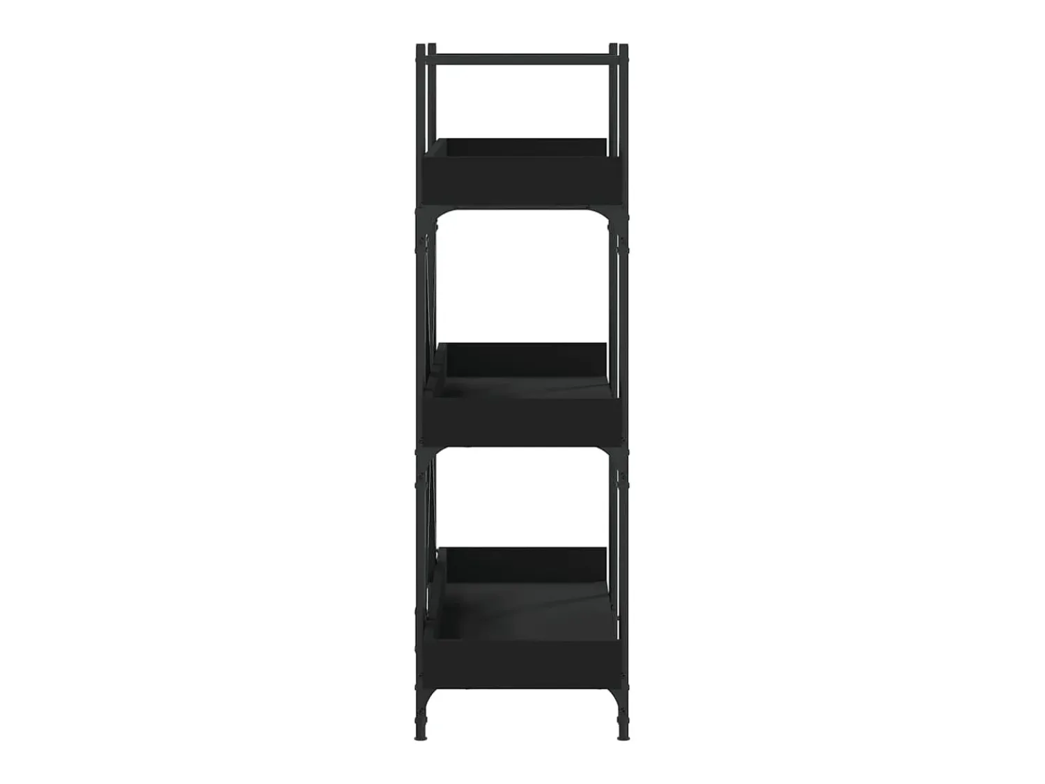 Biblioteca| Estante c/ 3 prateleiras 100x33x108,5cm derivados madeira PT550446 Preto