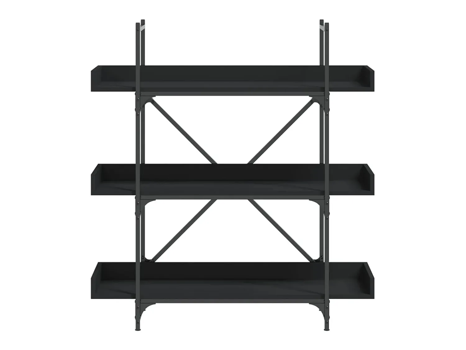 Biblioteca| Estante c/ 3 prateleiras 100x33x108,5cm derivados madeira PT550446 Preto