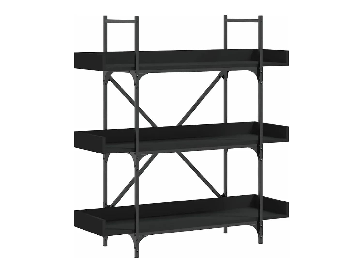 Biblioteca| Estante c/ 3 prateleiras 100x33x108,5cm derivados madeira PT550446 Preto
