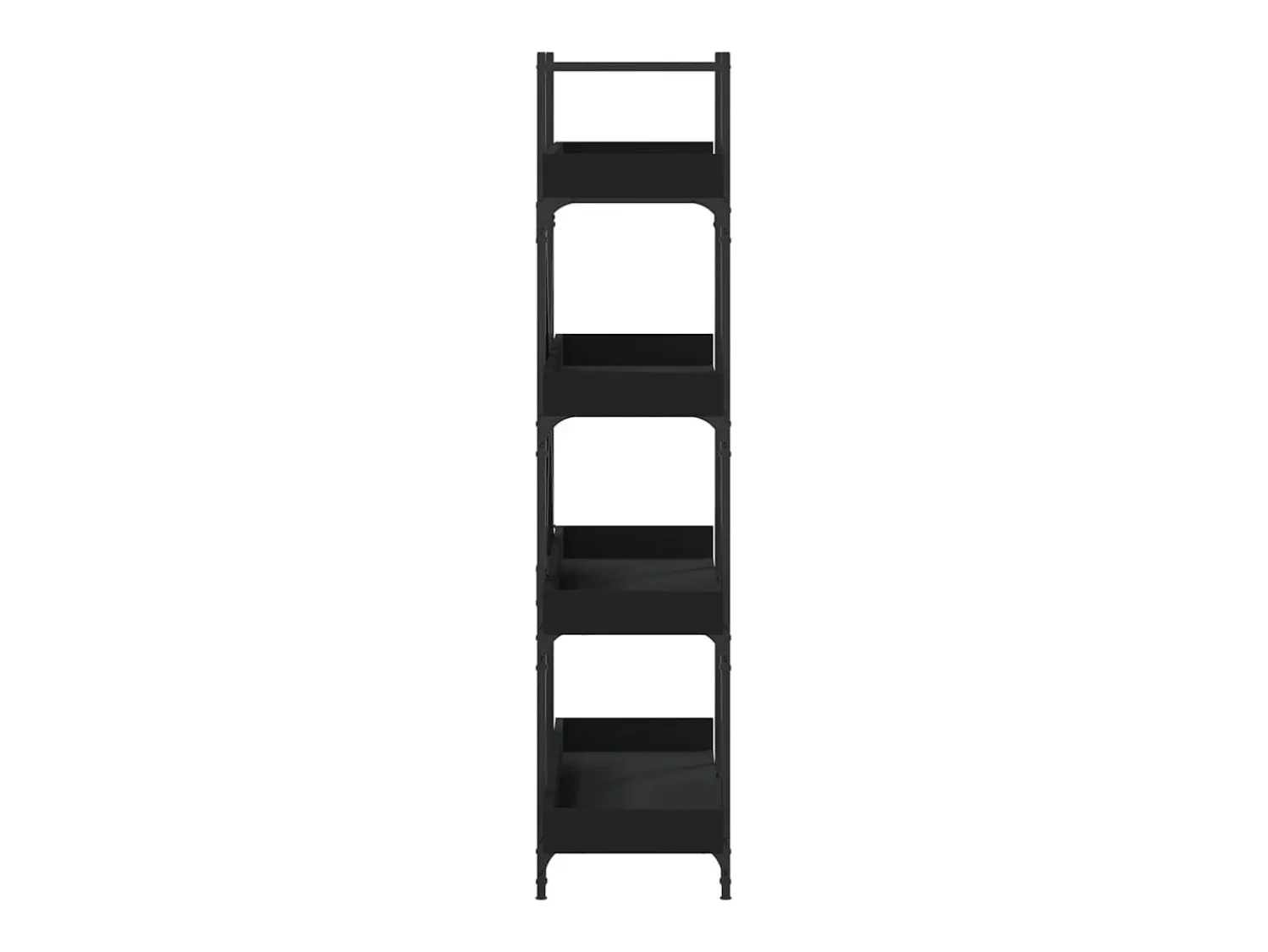 Biblioteca| Estante c/ 4 prateleiras 100x33x145,5cm derivados madeira PT847883 Preto
