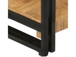 vidaxl Estante c/ 3 prateleiras 77x30x80 cm mangueira maciça/ferro^ Vitrina