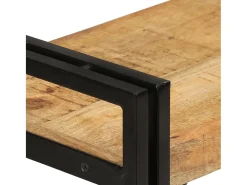 vidaxl Estante c/ 3 prateleiras 77x30x80 cm mangueira maciça/ferro^ Vitrina