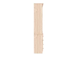 Biblioteca| Estante c/ gavetas ALTA 77x35x186,5 cm madeira de pinho maciça PT504433 Castanho