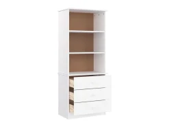 Biblioteca* Estante c/ gavetas ALTA 60x35x142 cm pinho maciço PT454012 Branco