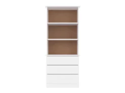 Biblioteca* Estante c/ gavetas ALTA 60x35x142 cm pinho maciço PT454012 Branco