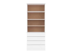 Online Estante c/ gavetas ALTA 77x35x186,5 cm pinho maciço PT993911 Branco
