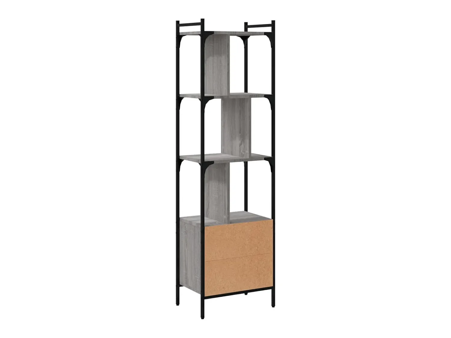 Vitrina|vidaxl Estante c/ porta 44,5x30x154,5 cm deriv. madeira cinza sonoma Cinzento