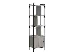 Biblioteca| Estante c/ porta 44,5x30x154,5 cm deriv. madeira cinza sonoma PT625319 Cinzento