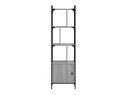 Biblioteca| Estante c/ porta 44,5x30x154,5 cm deriv. madeira cinza sonoma PT625319 Cinzento