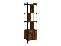 Discount vidaxl Estante c/ porta 44,5x30x154,5cm deriv. madeira carvalho fumado Natural escuro